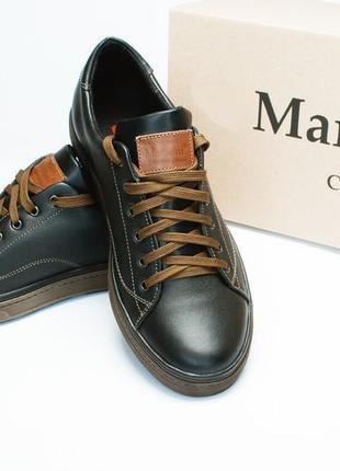 Чоловічі напівспортивні туфлі з натуральної шкіри від виробника2 фото