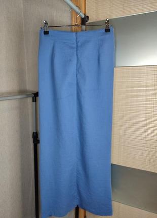 Новая хлопковая юбка zara. миди юбка длинная юбка.10 фото