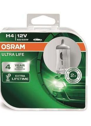 Автолампа галогенова osram h4 64193 ult duobox