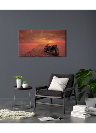 Картина на холсті "мотоцикл" 48х89см , картина на стіну, декор...2 фото