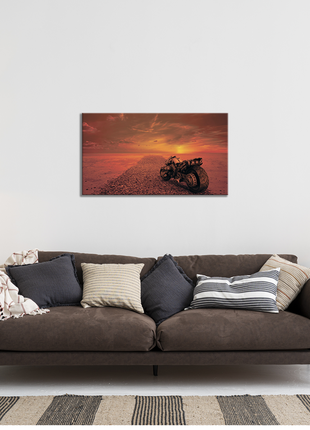 Картина на холсті "мотоцикл" 48х89см , картина на стіну, декор...4 фото