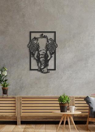 Дерев'янe панно "слон дерево", картина на стіну, декор на стін...3 фото