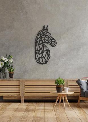 Дерев'яна янне панно "кінь" , картина на стіну, декор на стіну...