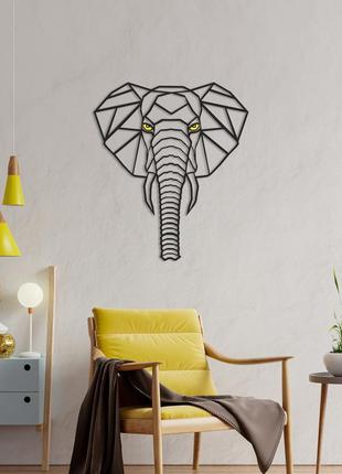Дерев'яне панно слон, картина на стіну, декор на стіну, подарунок