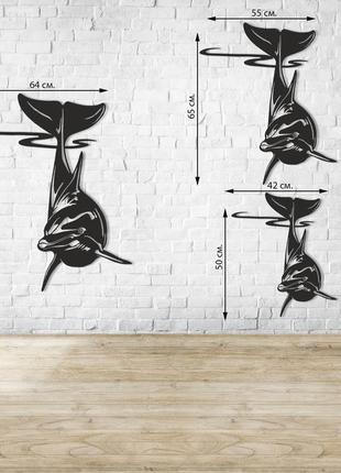 Дерев'яне панно дельфін , картина на стіну, декор на стіну, п...4 фото