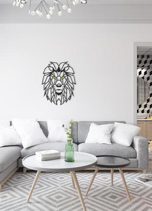 Дерев'яне панно "лев" , картина на стіну, декор на стіну, під...3 фото