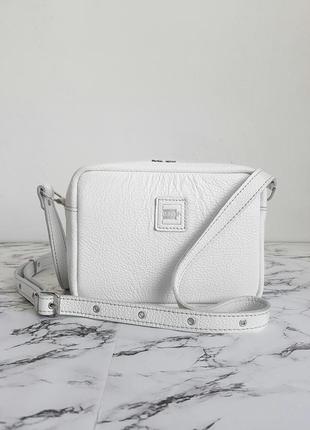 Жіноча стильна кросбоді . біла сумка з натуральної шкіри . белая женская сумка4 фото