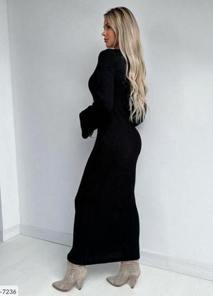 Довга сукня жіноча ангорова красива приталена по фігурі з довг...5 фото