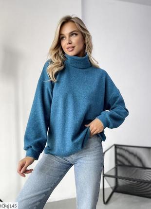 Жіночий светр-гольф теплий зимовий ангоровий м'який зручний по...