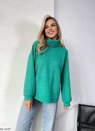 Жіночий светр-гольф теплий зимовий ангоровий м'який зручний по...2 фото