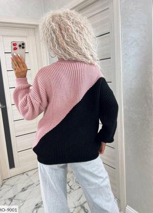Жіночий светр в'язаний красивий стильний молодіжний тепла в'яз...6 фото