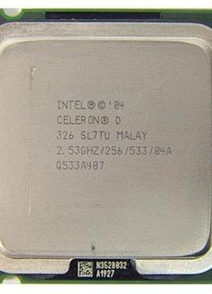 Процесор intel celeron d 325 2.53 ghz/256/533 (sl7tu) s478, tray