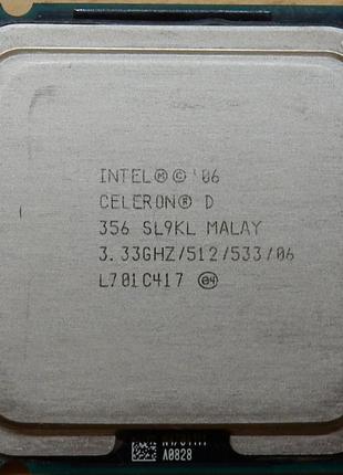 Процесор intel celeron d 356 3.33 ghz/512/533 (sl9kl) s775, tray