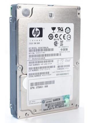 Жесткий диск для сервера 72gb hp 504015-001, 10000rpm 32mb ( d...