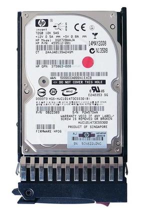 Жесткий диск для сервера 72gb hp 459512-0012, 10000rpm 32mb (d...