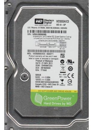 Винчестер 500gb western digital wd5000avcs sata2, 5400 rpm, 16...