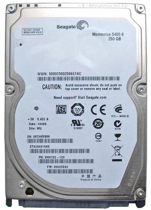 Жесткий диск seagate 250gb 5400rpm 8mb sataii (st9250315as) 2....