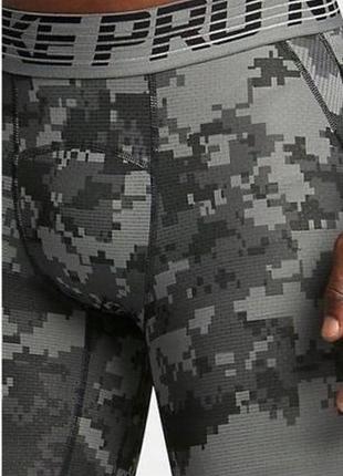 Мужские компрессионные лосины леггинсы тайтсы nike pro hypercool digital camo3 фото