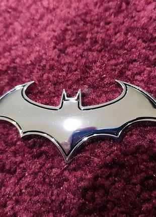Наклейка-емблема 3d «летюча миша» для автомобіля, хромований