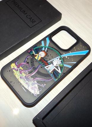 Чехол premium case для iphone 14 pro rick and morty рик и морти custom studio1 фото