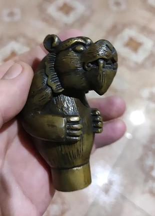 Рукоятка для тростини «тигр», художнє литво з бронзи.