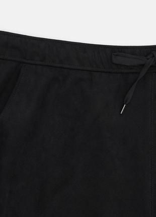 Брендовая замшевая юбка с карманами c&a батал этикетка4 фото