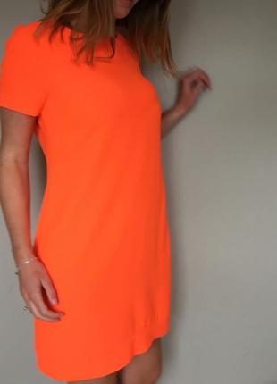 Яскраве помаранчеве плаття з креп шифону top shop9 фото