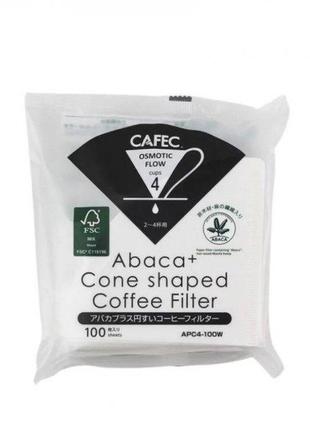 Фільтри паперові cafec abaca+ filter paper cup1 100 шт