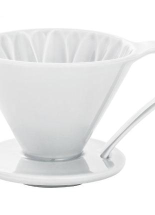 Пуровер cafec arita ware flower dripper 4cups white