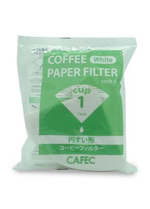 Фільтри паперові cafec traditional filter paper cup1 100 шт.