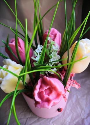 Букет тюльпанов из мыла2 фото