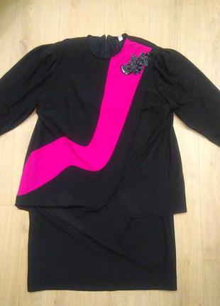 Жіноче плаття/красива сукня чорна сукня на довгий рукав /плаття