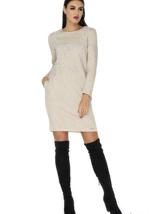 Теплое платье прямого кроя 2020 тренд