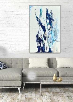 Сучасна абстрактний живопис "крила сніжного ангела"2 фото