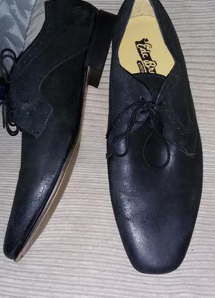 Edk bran (сша)- замшевые с лазерным напылением туфли из коллекции vintage style 46 размер (31cm)2 фото