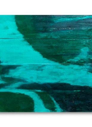 Оригінальний морський абстрактний пейзаж на дереві "атол куре"2 фото
