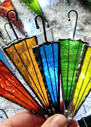 Новорічний підвіс ручної роботи "парасольки "2 фото