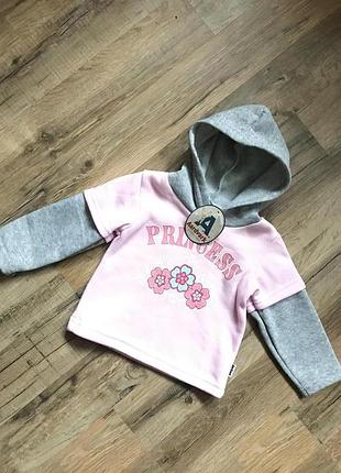 Теплая кофточка толстовка сток aardvark 6/12 мес