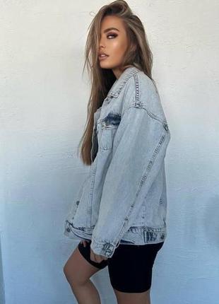 Женская джинсовая курточка турция 42-46 розмір універсал5 фото