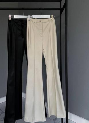 Жіночі штани з екошкіри на флісі розмірі: 42-44, 44-46, 46-483 фото