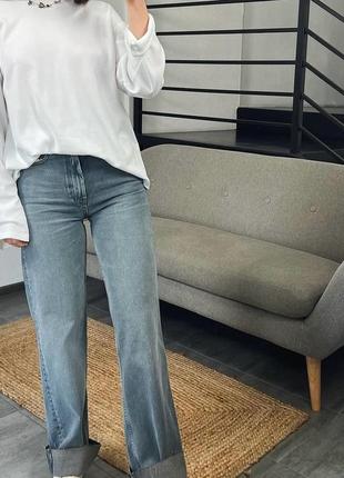 Джинсы zara wide leg / женские джинсы зара 34