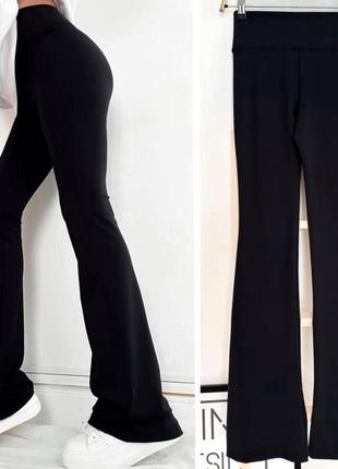 Женские штаны-клеш с начесом розміри: 42-44, 44-462 фото