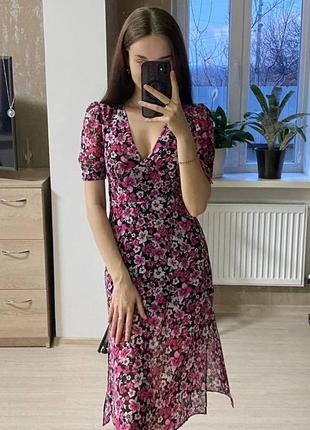 Платье в цветочный принт h&m