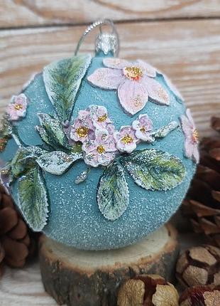 Новогодняя елочная игрушка, шар 10см. (цена за игрушку)