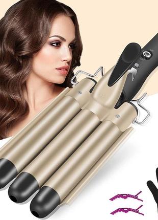 Щипка для завивки волосся l&y; 22 мм, 3 барабани hair waver дл...