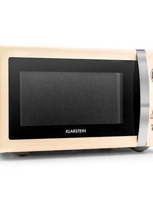 Мікрохвильова піч klarstein fine dinesty 2in1 creme, 23 літри,...