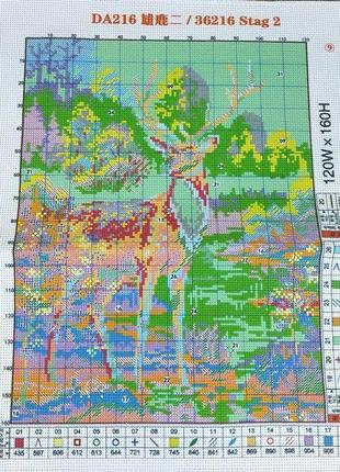 Набор для вышивки крестом "олень" 22*29 см4 фото