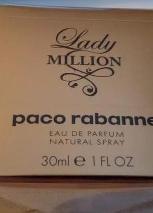 Paco rabanne lady million парфумерна вода, спрей 30 мл. нова...