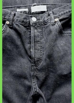 Черные джинсы палаццо wide leg широкие трубы высокая посадка 100% котон р.36 s mango kaia8 фото