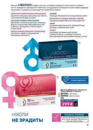 Дієтична добавка для підвищення лібідо у жінок libidogo, 4 капсули2 фото
